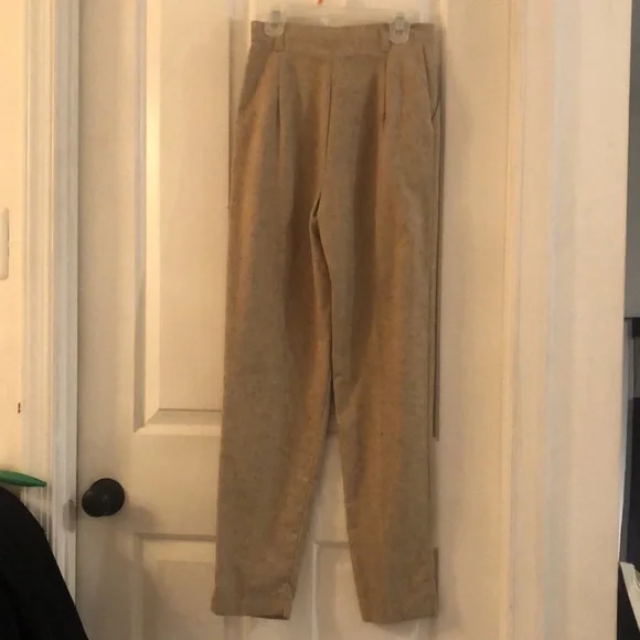 Vintage Pleated Tan/Brown Pants - Picture 5 of 7